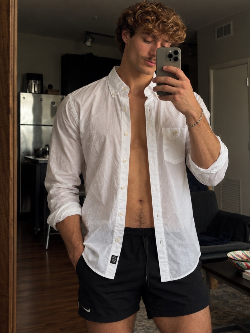 Todd Snyder Semi-Sheer Summerweight Men’s White Button-Down Shirt
